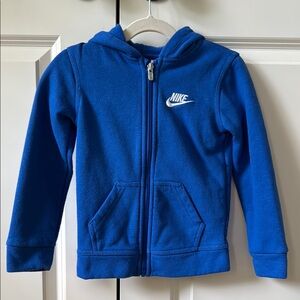 Nike Kids 4T Royal Blue Zip-Up Hoodie Jacket